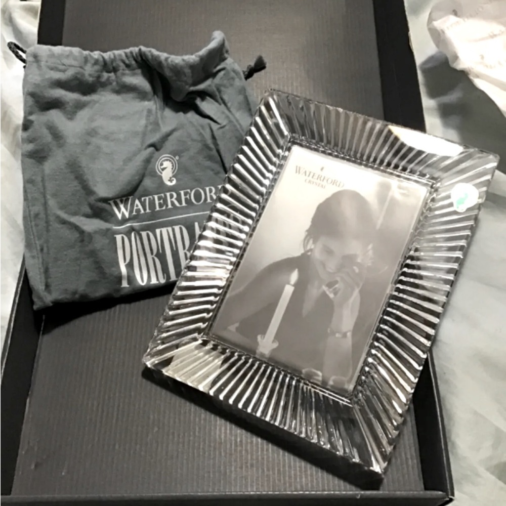 WATERFORD CRYSTAL Somerset Photo Frame 4x6 - with storage bag and box